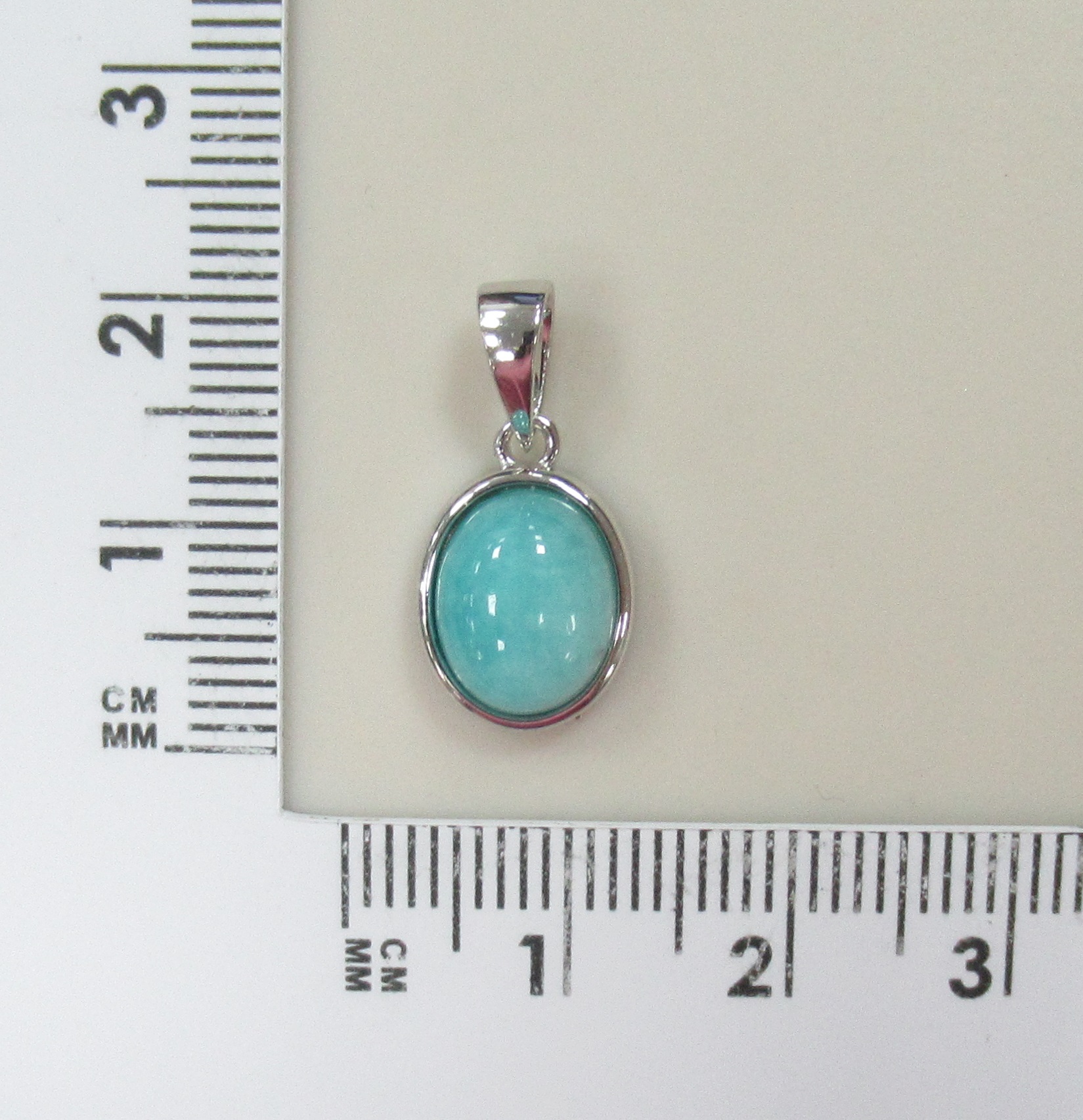 Серебряная подвеска с амазонитом